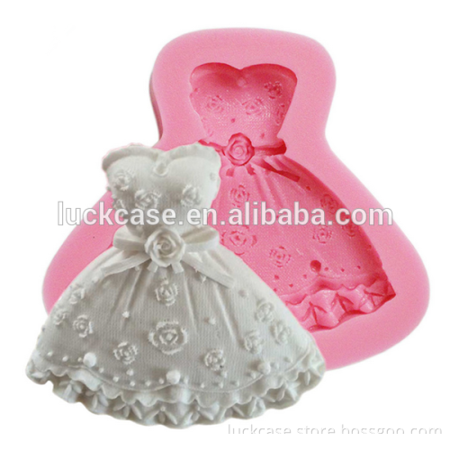 2017 silicone food grade beautiful Princess skirt cake model